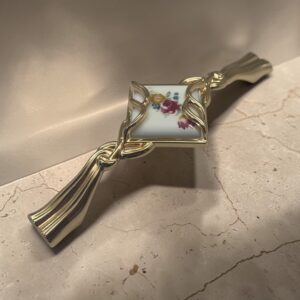 Milano Serisi Altın Kulp porselen taş detaylı 160 mm