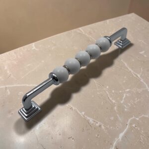 Maya Boncuklu Krom Dolap Kulpu